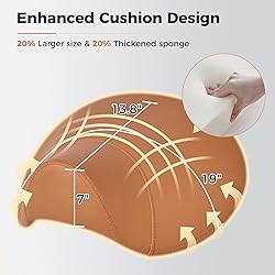 BEWISHOME Rolling Saddle Stool,Height Adjustable