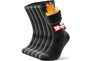 CLATOFO Merino Wool Hiking Crew Socks for Men & Women, Thermal Socks,Cushioned Anti-Blister, Breathable 3 Pairs