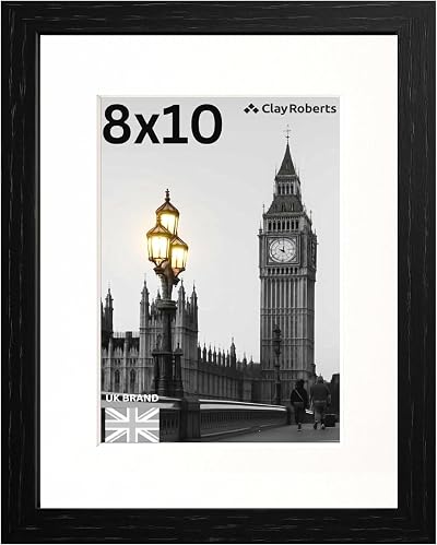 Clay Roberts 8x10 Picture Frame Black Freestanding Wall Mountable 20x25 cm