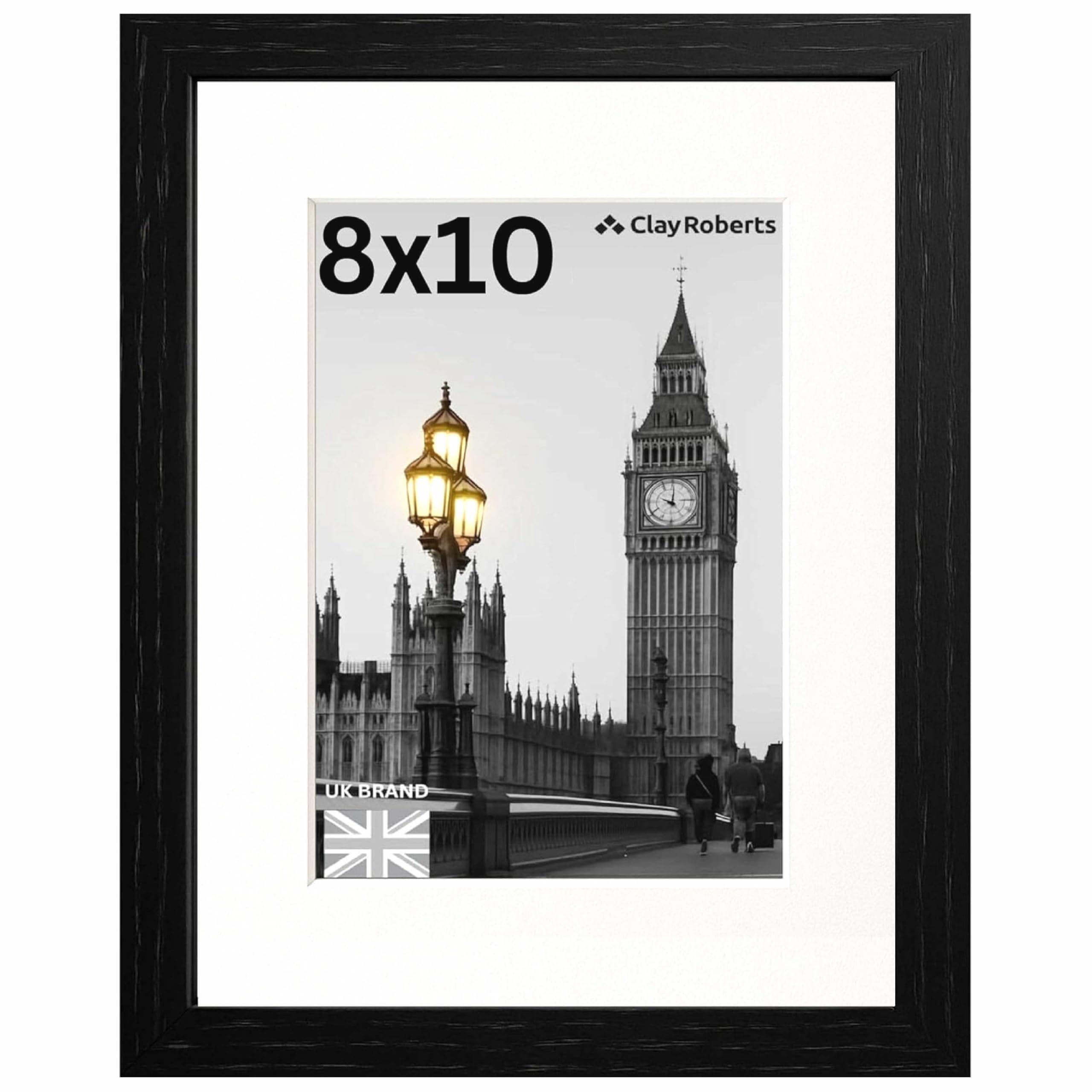 Picture Frame 8 x 10, Black, Freestanding and Wall Mountable, 20 x 25 cm, 10x8 Picture Frames, Black 8x10 Photo Frames, 8x10 Photo Collage Gallery Display