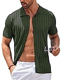 COOFANDY Men's Short Sleeve Shirt Casual Button