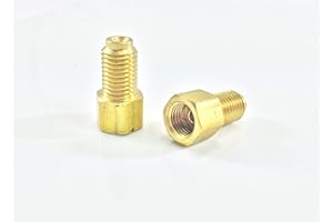 The Stop Shop Brake Line Adaptors for Inverted Flare 7/16"-24(Female End) to 3/8"-24(Male End) Pack of 2