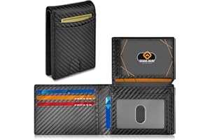 Lapogy Stocking Stuffers for Men Dad Wallet: Christmas Valentines Day Gifts for Him Husband Boyfriend Fathers Day Birthday Slim Leather 2 ID Window With Gift Box