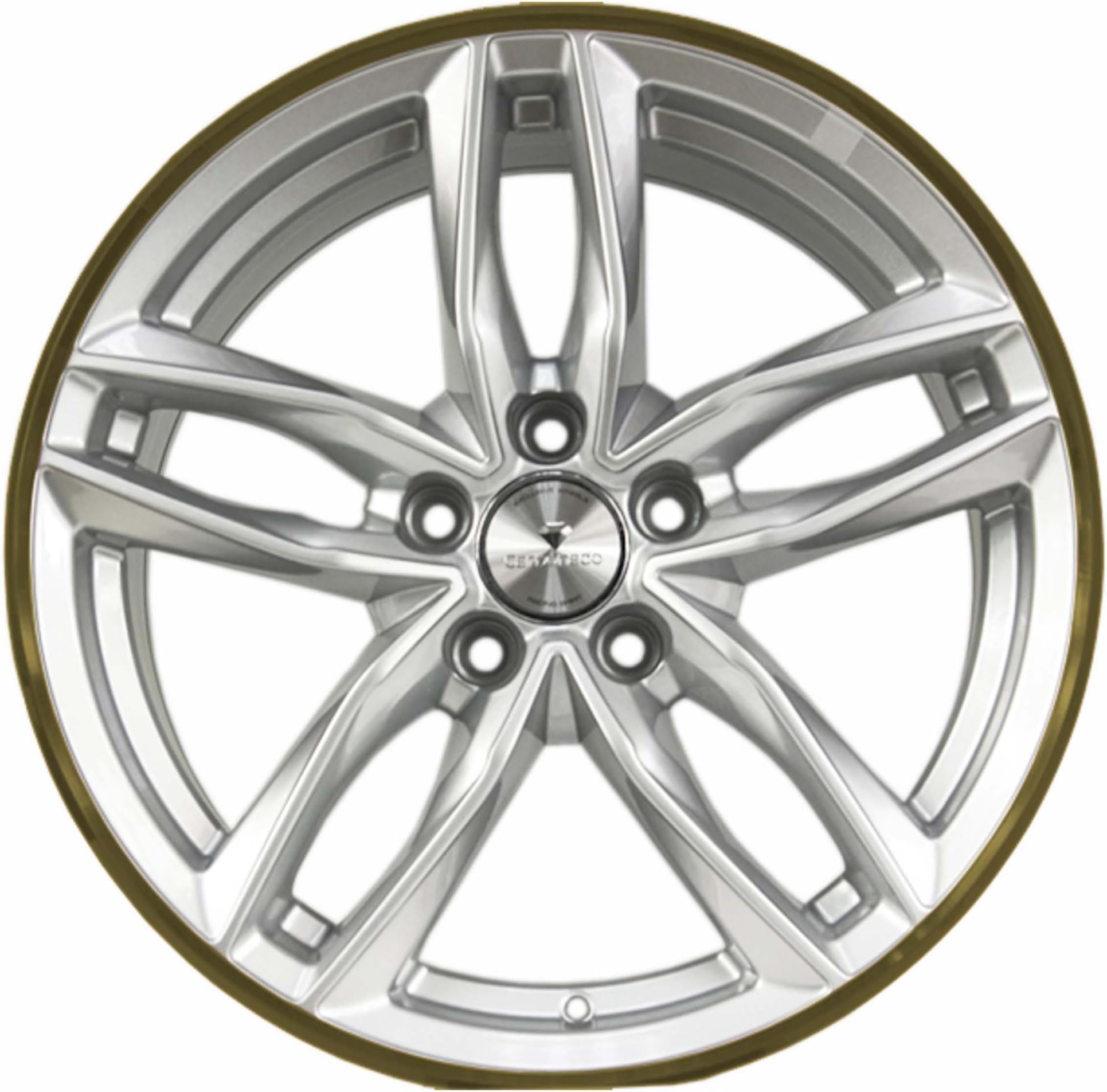 Alloygator set of 4 aluminium wheel protection rim rings, brown in sizes (13-21 inches), protecting from scratches and enhancing the look, robust, durable, easy to mount, made in the UK