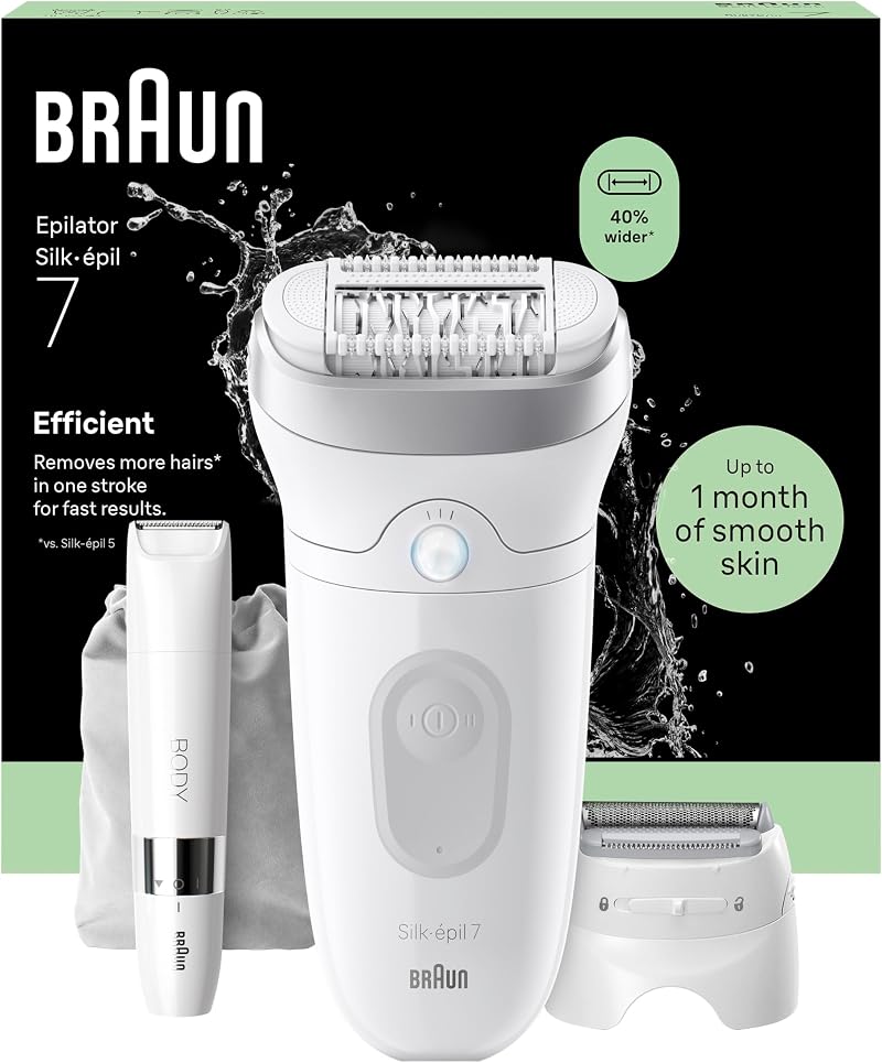 Braun Silk-épil 7 Epilator Wide Head Wet & Dry Shaver Mini Trimmer 441