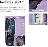 WANDF Swim Bag Mesh Drawstring Backpack Wet Pocket Purple view 3
