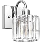 Brushed Nickel 1 Light Bathroom Vanity Light Over Mirror - Chrome Option