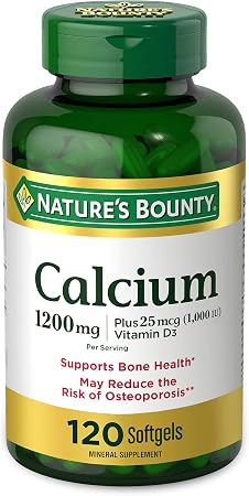 Nature's bounty Liquid filled absorbable calcium Soft Gel 1200mg - 120 ct (074312134371)