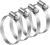 Bolatus 60-80mm Stainless Steel Worm Drive Hose Clamps 4 pcs