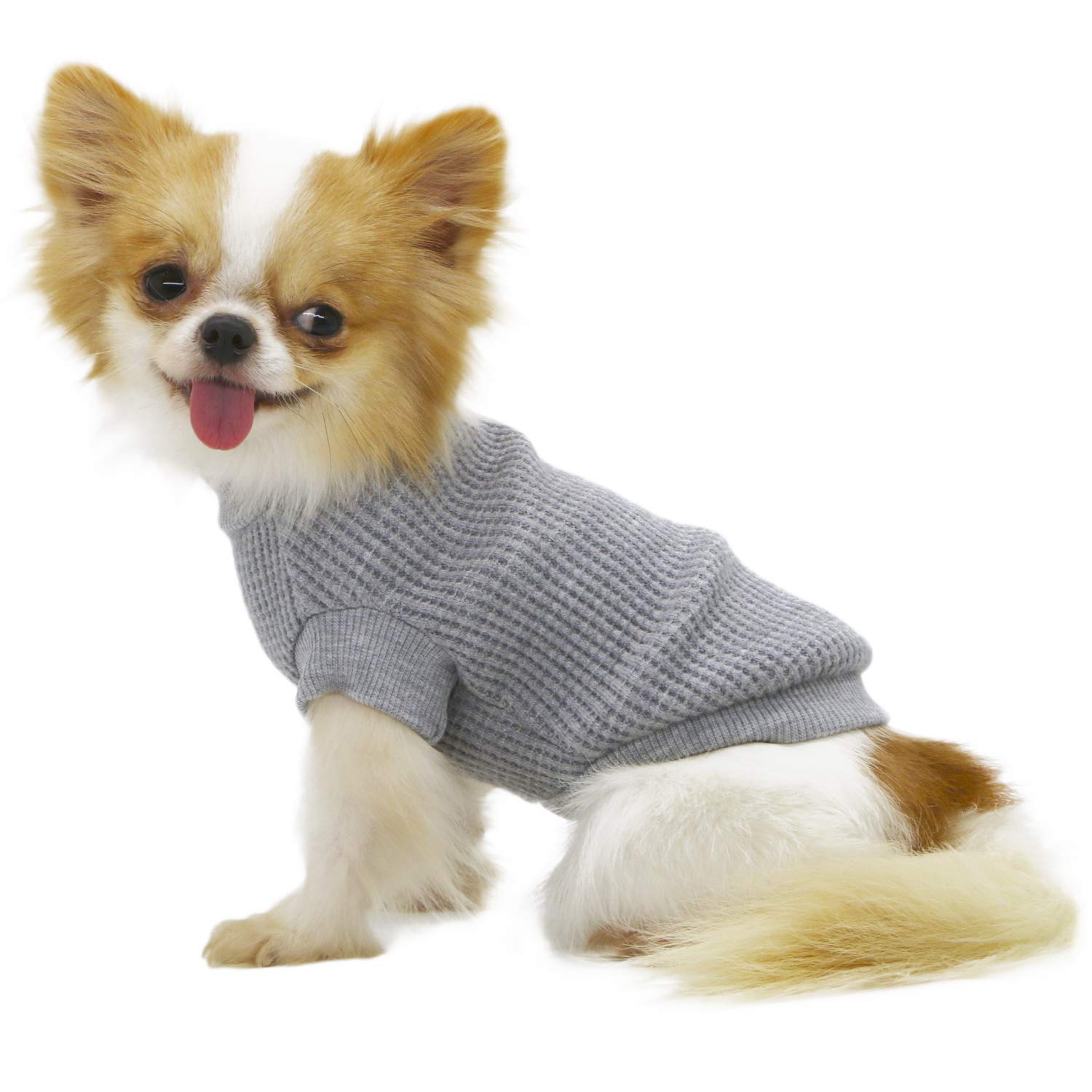 LOPHIPETS Dog Sweaters for Puppy Small Dogs Puppy Chihuahua Yorkie Clothes Cold Weather Coat-Gray/S