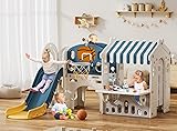 BIERUM 10 in 1 Toddler Slide with Basketball