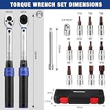 WORKPRO 1/4” Torque Wrench 14-Piece Set 2-26 N.m Bi-Directional view 2