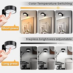 KELUOLY 4-Pack Picture Light Battery Operated with
