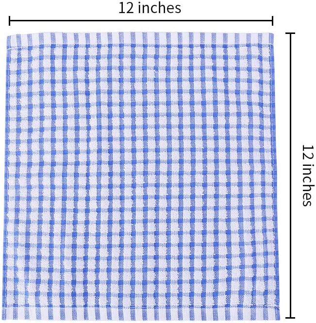 Kitchen Dishcloths 12pcs 11x12 Inches Bulk Cotton Kitchen Dish Cloths Scrubbing Wash Cloths Sets (Mix color): Home & Kitchen