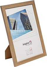 Hampton Frames A4 Photo Frame 21x30cm Natural Wood Effect with Acrylic Front view 2