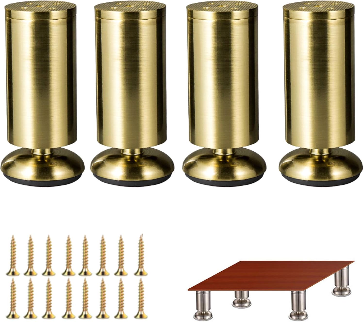 4Pcs Adjustable Furniture Legs, Zinc Alloy Cabinet Legs, Stand Sofa