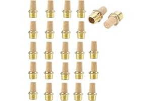 25Pcs Pneumatic Exhaust Muffler, G1/8 NPT Male Thread Long Brass Air for Clean the Exhaust Air and Reduce the Noise