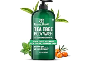 Botanic Hearth Tea Tree Body Wash | Shower Gel - 16 fl oz Helps Nail Conditions Athletes Foot Ringworms Jock Itch & Body Odor