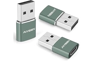 AIYEEN Upgraded USB C Female to USB A Male Adapter,Type C to USB A Charger Cable Converter for Apple iWatch 7 AirPods,MacBook,iPhone 12 13 14 15 Series,iPad Mini 6,Samsung Galaxy S20 S21 S22 (3Pack DG)