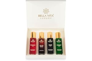 Bella Vita Luxury Man Perfume Gift Set 4x20 ML for Men with Dominus, Oud, CEO, Impact Perfume|Woody, Citrusy Long Lasting EDP