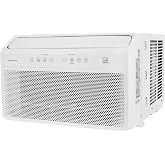 Keystone Energy Star 8,000 BTU Window Mounted Inverter Air Conditioner with Supplemental Heat, Quiet High Efficiency Window AC Unit with Remote for Apartment, Medium Rooms up to 350-Sq. Ft.