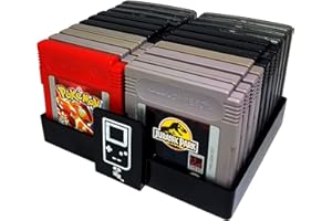 Collector Craft, Black, Gameboy Compatible Game Organizer, Holds 20 Games, Cartridge Holder, Retro Video Game Collection, Clutter Reducing, Works with Nintendo Gameboy Gameboy Advance, Gameboy Color