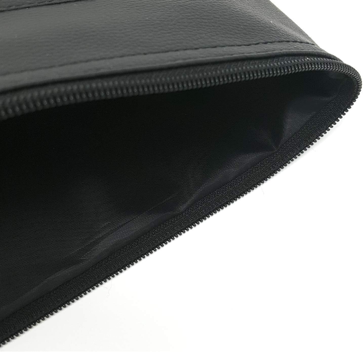 Money Bank Deposit Bag with Zipper | 11x6 inch | Durable Leatherette Money Cash Coin Check Wallet Pouch for Men & Women with Framed ID Window and Blank Card | by GIDABRAND (7) : Office Products