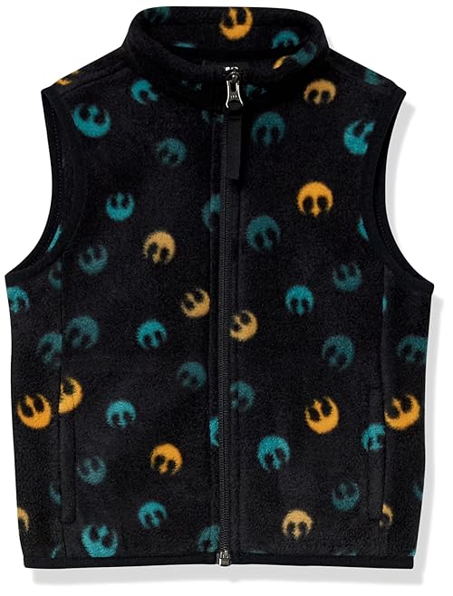 Amazon Essentials Disney | Marvel | Star Wars Boys' Polar Fleece Vests, Star Wars Rebel, Large