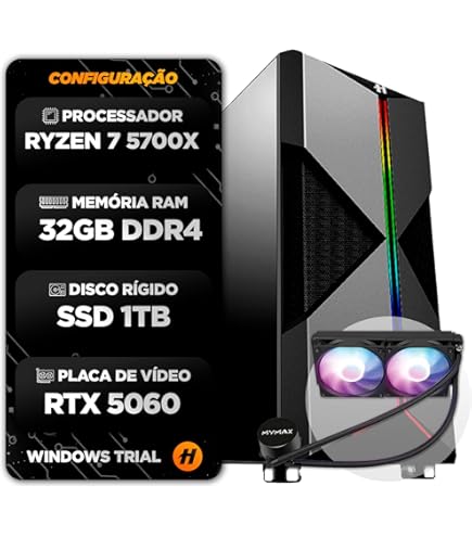 Pc Gamer Amd Ryzen 7 5700x 32gb Watercooler Nvme 500gb Rtx 4060
