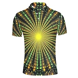 HUGS IDEA Sunshine Yellow T-Shirts for Men Colorful