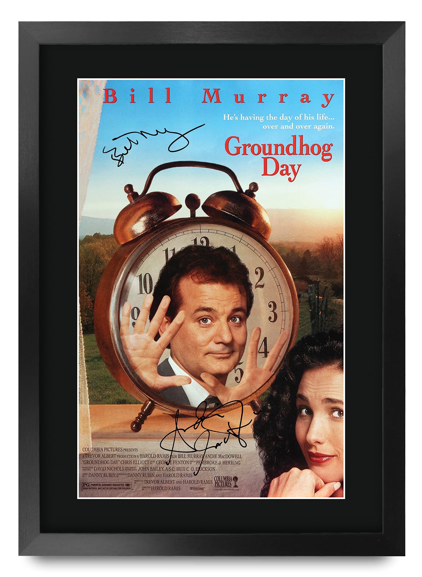 HWC Trading FR A3 Groundhog Day Bill Murray Gifts Printed Poster Signed Autograph Picture for Movie Memorabilia Fans - A3 Framed
