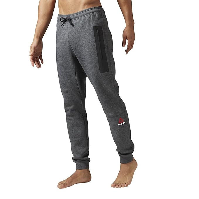 pantalon reebok hombre gris