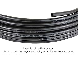 Mytee Products 1/2" OD x 50' Black SAE J844 Nylon