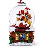 Santa Chimney Journey Musical Water Snow Globe