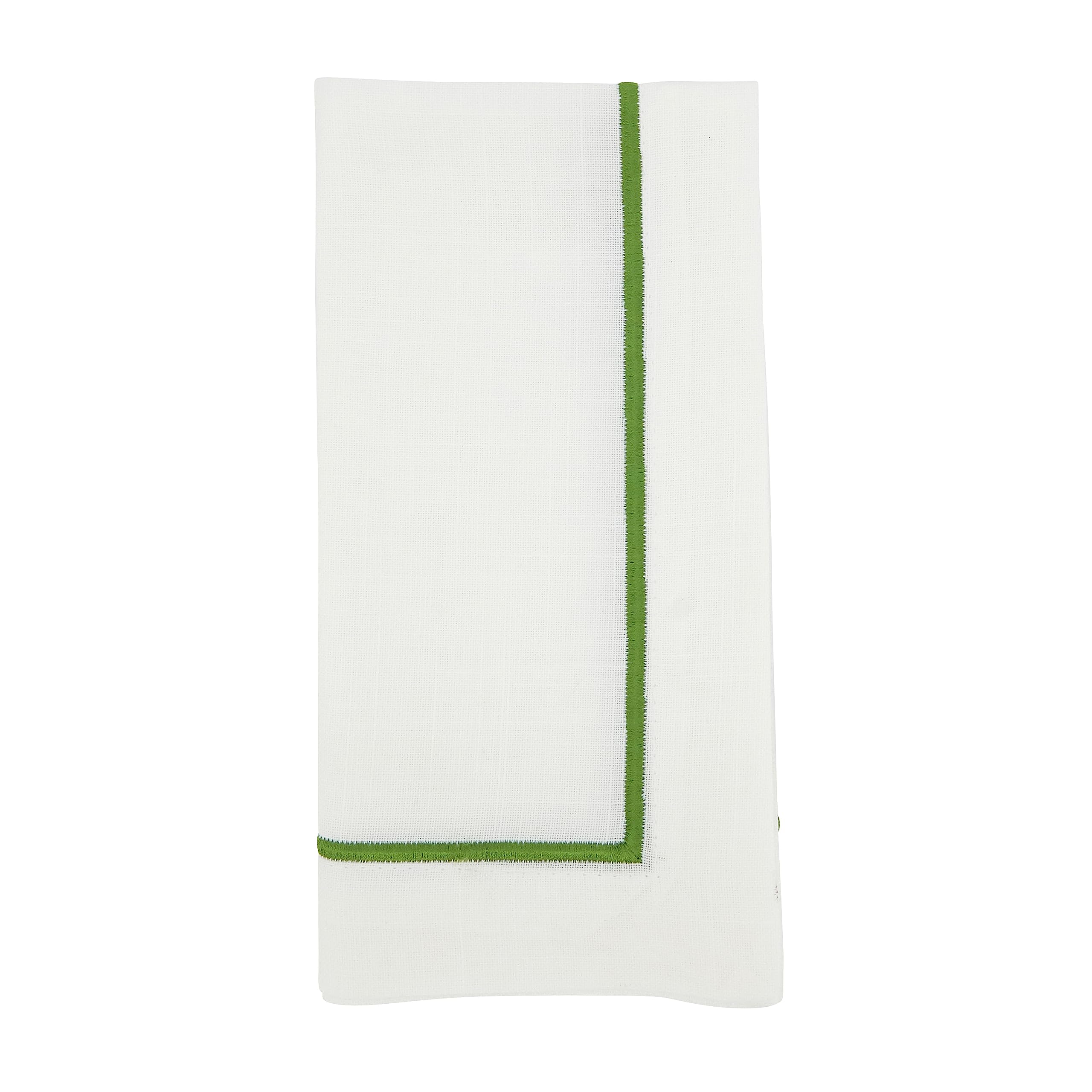 Photo 1 of Saro Lifestyle Embroidered Line Design Napkin (Set of 4), 20"x20", Kiwi