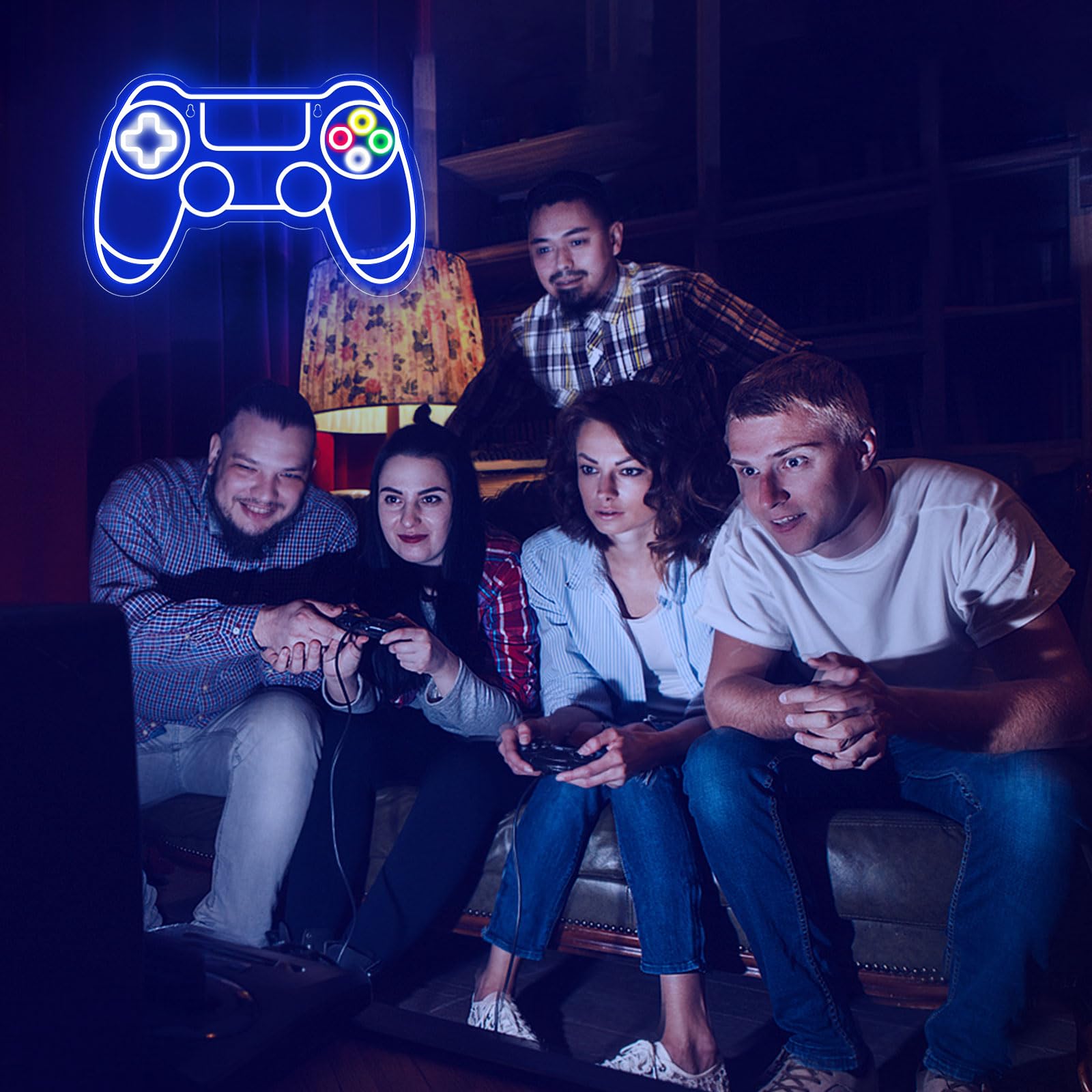 Gamer Neon Sign, Gamepad Shaped LED Neon Sign for Gamer Room Decor, Gaming Neon Sign for Boys Room Decor, Neon Gaming Sign for Gaming Wall Decor, USB Powered Gamer Gifts for Teens, Boys, Kids