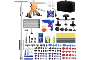 Fly5D Dent Puller Kit, Paintless Dent Repair Kit with 142Pcs PDR Tools, Capable of Repairing 95% of Car Dents for Repair Work of Big Dents, Small Dents, Door Ding, Creases and Hail Damage