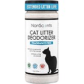 Nonscents Cat litter Deodorizer - Odor Eliminator - 16 ounce | Extends Litter Lifespan, Reduces scooping, Fragrance-free, Unscented, Odor Neutralization, Long-lasting, Non-toxic