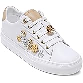 Karl Lagerfeld Womens Cate Fleur Lace-up Sneaker with Pins