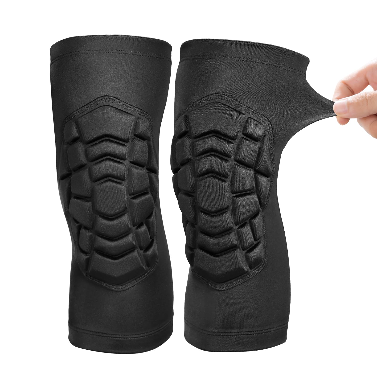 Photo 1 of Volleyball Knee Pads, Breathable Pro-Level Protection Padded Knee Sleeves for Men Women Youth Adult Girls Boys, Knee Protector Pads for Wrestling Basketball Soccer Construction Gardening MTB Black/XXL