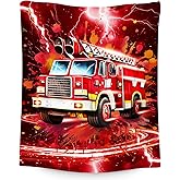 COZYAURA Kids Throw Blanket - Fire Truck Gifts for Boys Toddlers - 40x50 Inches Warm Comfort Flannel Blankets for Nap
