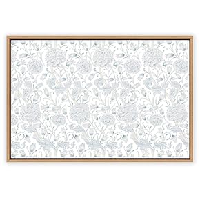 SIGNWIN Framed Canvas Wall Art Floral Pattern Canvas...