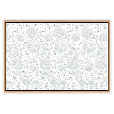 SIGNWIN Framed Canvas Wall Art Floral Pattern Canvas...