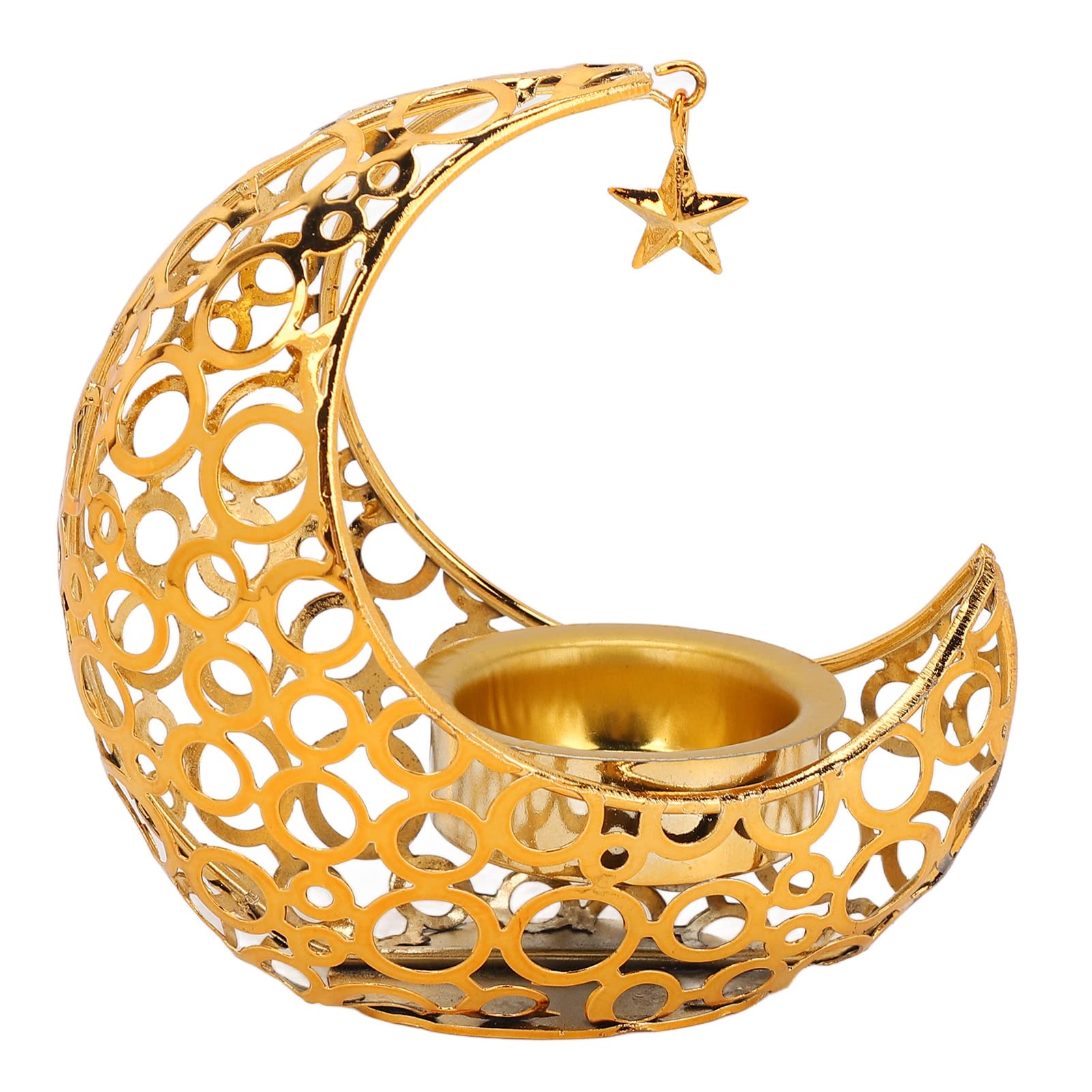 Candle holder, moon candle holder, metal candle holder, gold tea light decoration, mini scented candle holder, modern art candle holder, table decoration