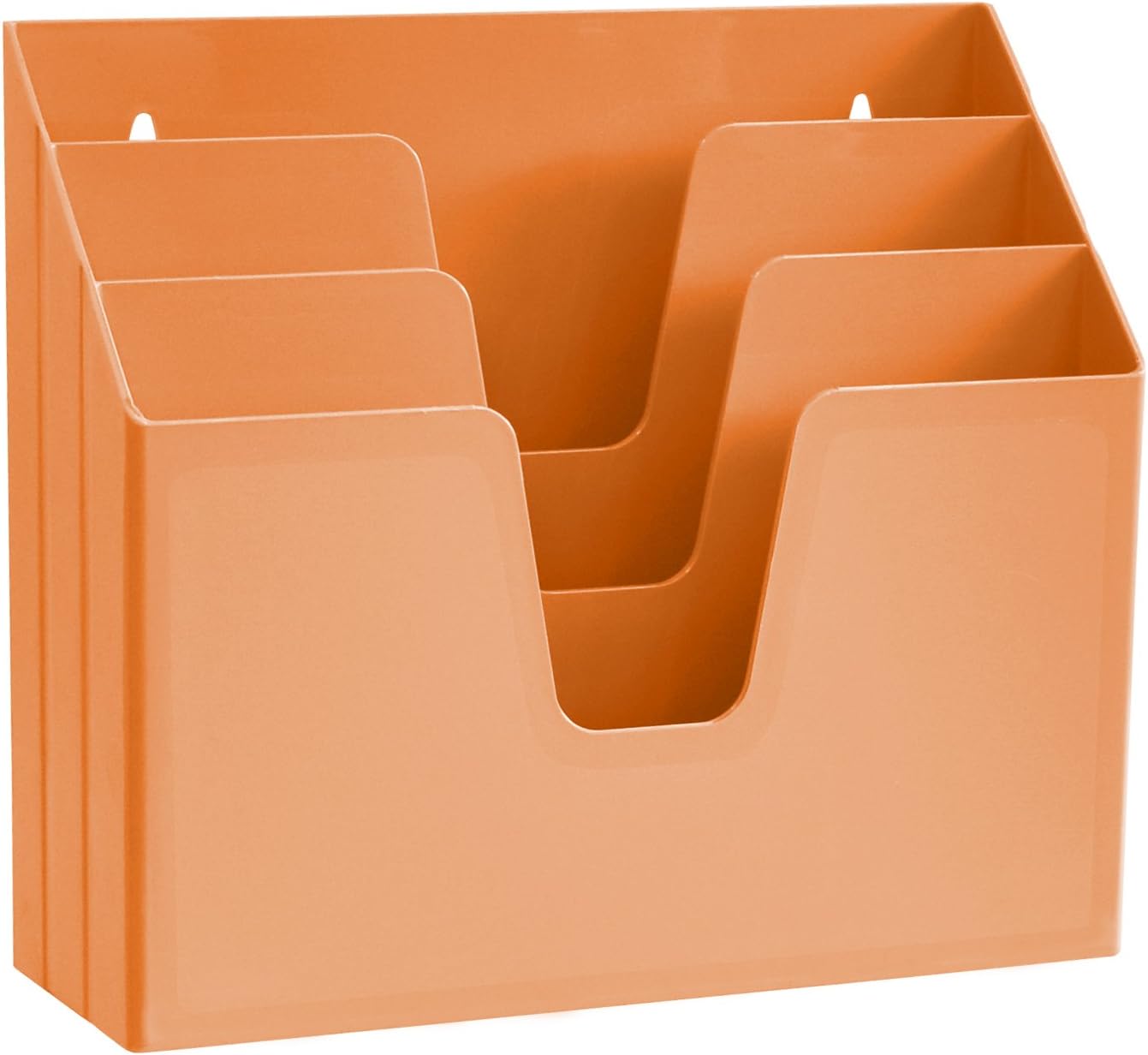 AcrimetHorizontal Triple File Folder Holder Organizer (Orange Citrus Color)
