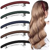 Matte French Design Hair Clips and Pins - 5Pcs Elegant Barrettes for Thin Fine Hair, Flat Accessories for Short to Medium Length Styles, Non-Slip and Secure