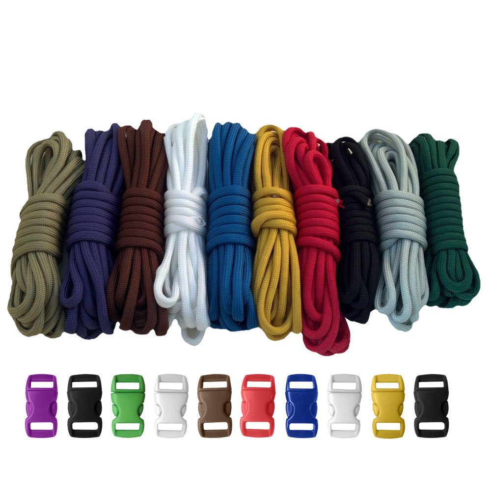 PARACORD PLANET 550Lb Type Iii Paracord Combo Crafting Kits With Buckles Primary