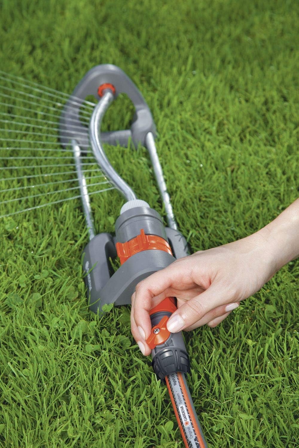 Gardena Hose Connector with Control Valve: Connection piece to Change Accessories, Especially with high Water Pressure - Image 3