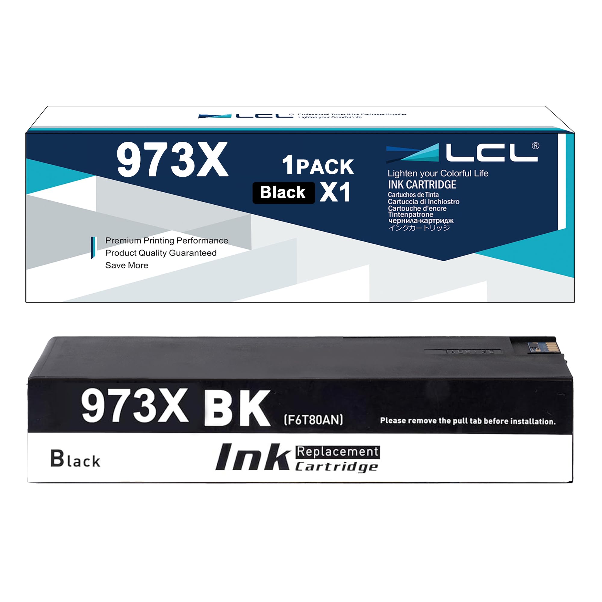 LCL 973X Ink Cartridge Replacement for HP 973 973X Replacement for Hp PageWide Pro 452dn 452dw 452dwt 477dn 477dw 477dwt 552dw 577dw 577z Managed MFP P57750dw P55250dw (1 Black)