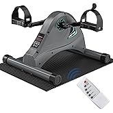 LUBBYGIM Mini Exercise Bike, Under Desk Bike Pedal Exerciser for Seniors & Physical Therapy, Electric Motorized Foot Pedal Machine for Arm and Leg Fitness, 6 Speed Levels